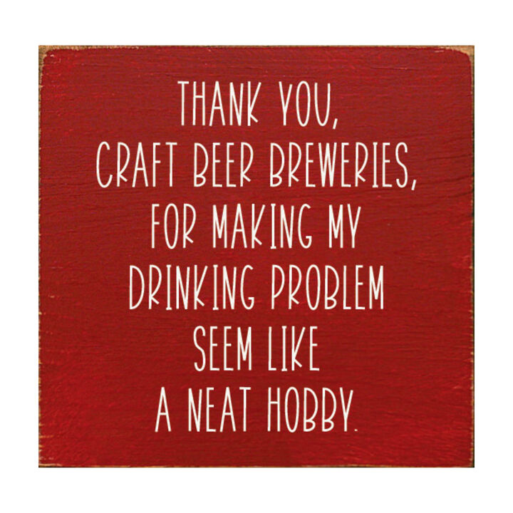Funny Craft Beer Quote Wooden Sign Bar Pub Man Cave Wall Decor