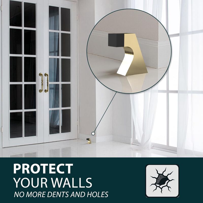 Mega Handles Curved Floor Mounted Soor Stoppers | Wall Protection from Door Knobs