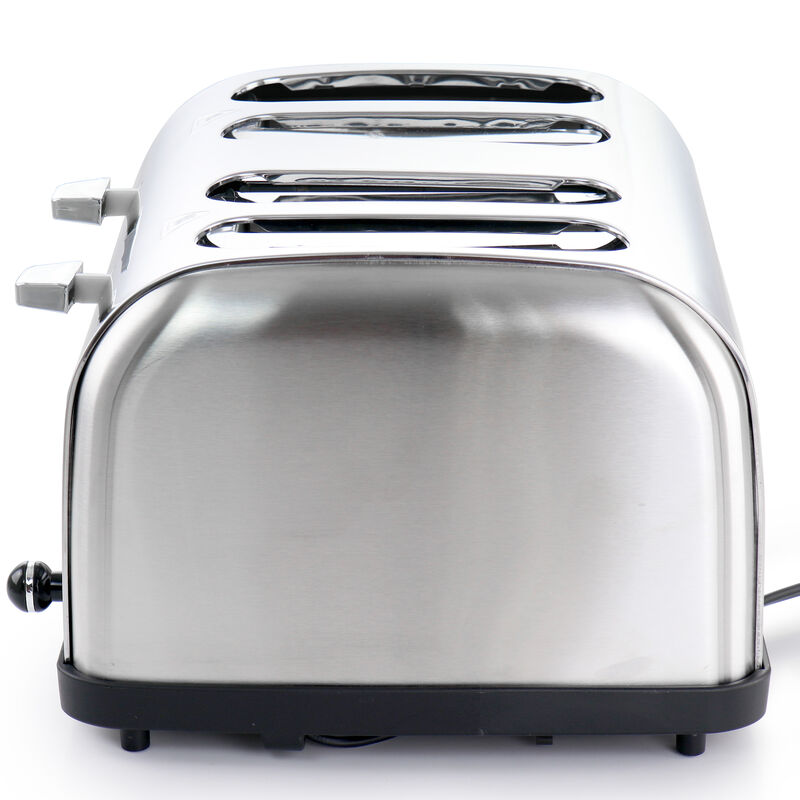 MegaChef 4 Slice Wide Slot Toaster with Variable Browning in Silver