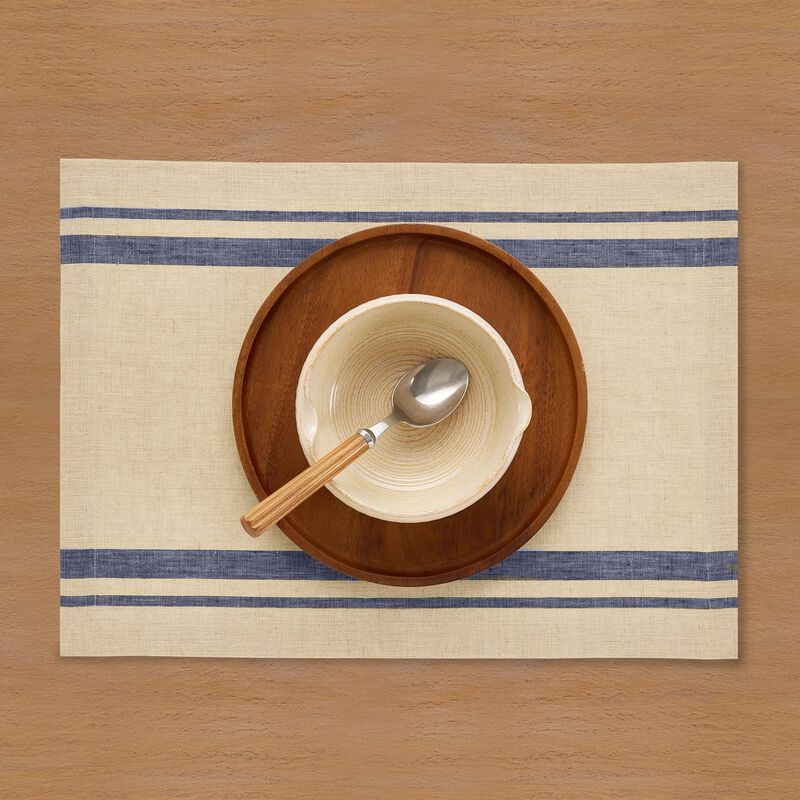 Linen Placemats - French Stripe image number 1