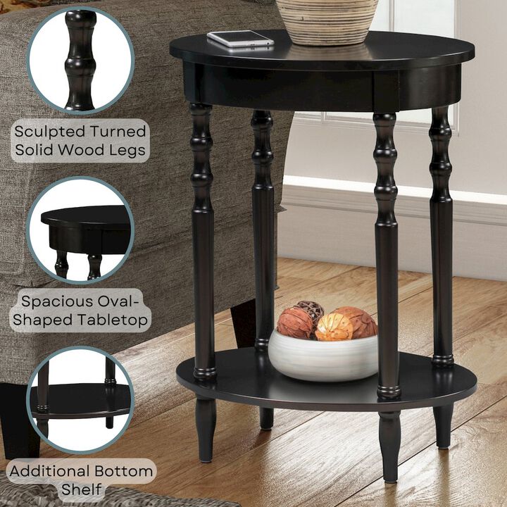 Convience Concept, Inc. Classic Accents Brandi Oval End Table with Shelf