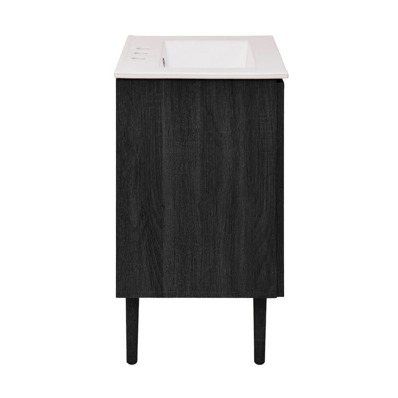 24" Freestanding Bathroom Vanity with 3-Hole Widespread Sink Top image number 3