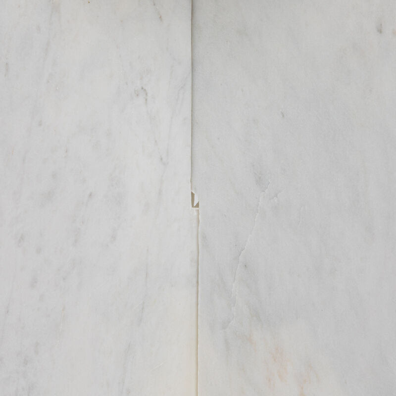 Rowena Interiors Modern Sculptural Marble Table with Interlocking Base, White image number 2