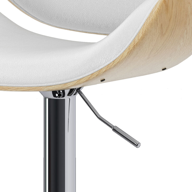 Marana Bentwood Adjustable Swivel Bar Stool