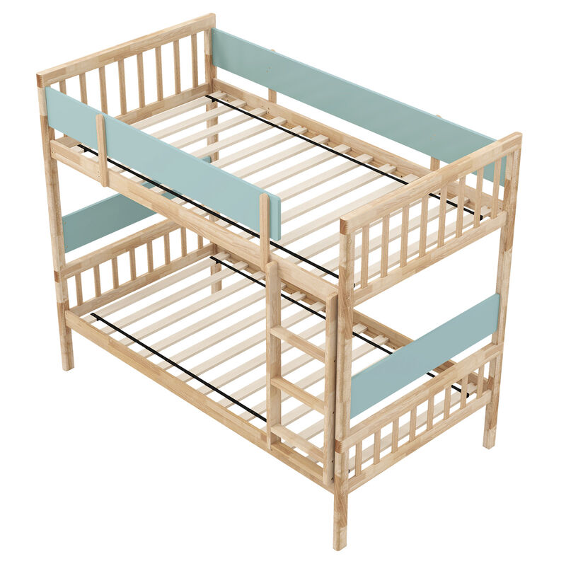 Children’s Bunk Bed with Ladder and Guardrails – Space-Efficient Bed for Two
