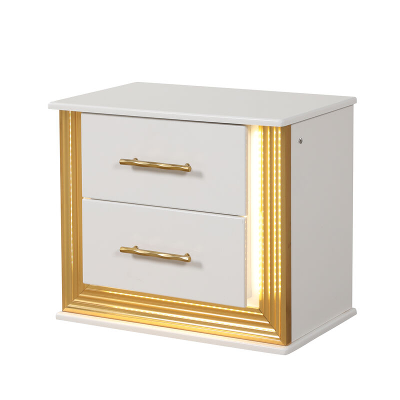 Trevolique 2-Drawer LED Nightstand image number 9