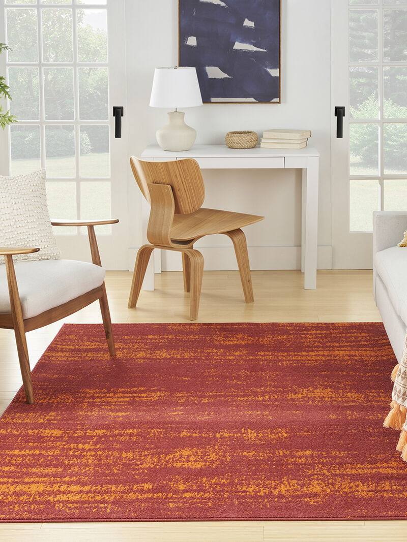 Nourison Essentials NRE03 Red 4' x 6' Rug