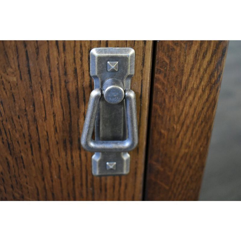 Crafters and Weavers Mission Quarter Sawn Oak 1 Door, 1 Drawer Nightstand - Walnut (AW)