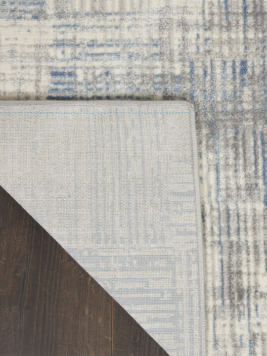 Solace SLA03 Ivory/Gray/Blue 2'3" x 7'3" Rug