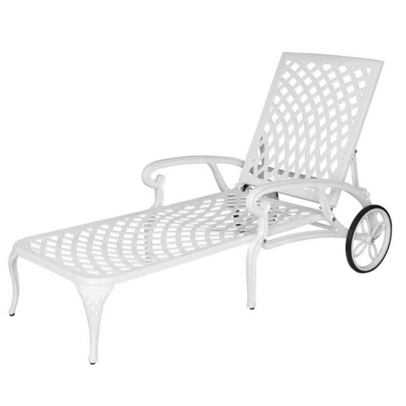 Backrest Adjustable Courtyard Lying Bed, Durable Cast Aluminum for Outdoor Comfort image number 3