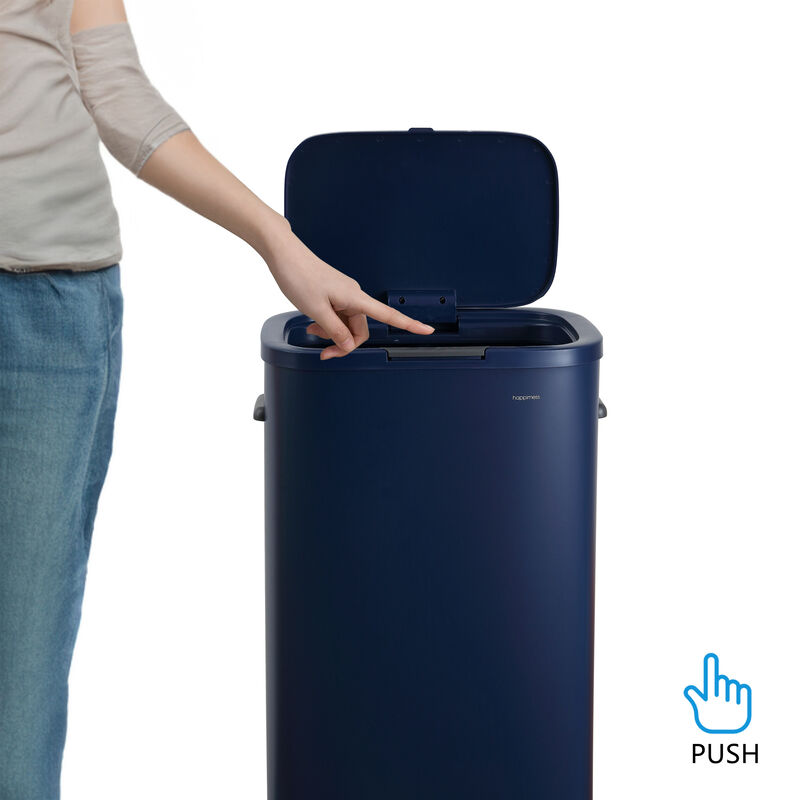 Tammi Kitchen 14.5-Gallon Slim Metal Push Button Trash Can