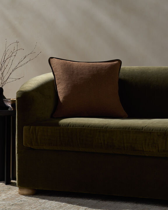 Hudson PJBR0005 Brown/Black 20" x 20" Pillow with Down by Jeremiah Brent x Loloi