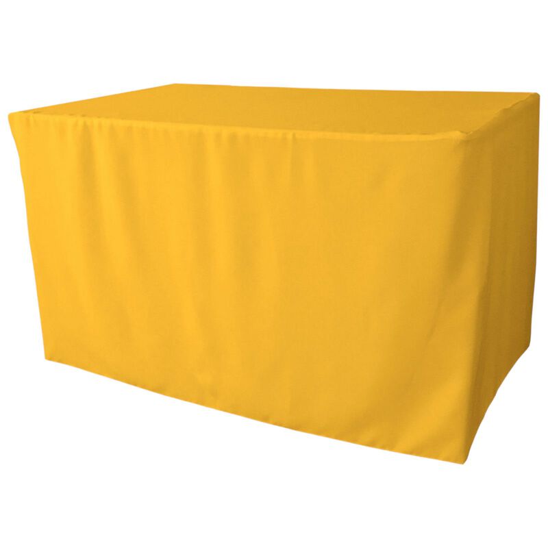 48 x 24 Inch Fitted Tablecloth Polyester Poplin for Banquet & Display Tables image number 0