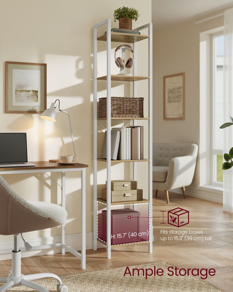 6 Tier Bookcase Storage Shelf Organizer for Home and Office image number 1