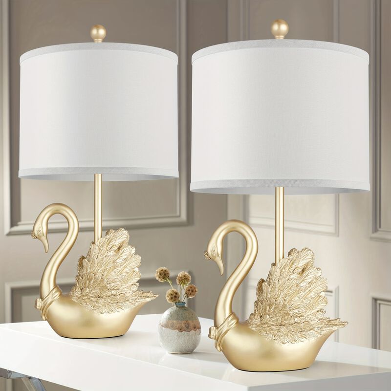 ELEMENT ACE Swan Table Lamp Set with LED Lighting image number 1