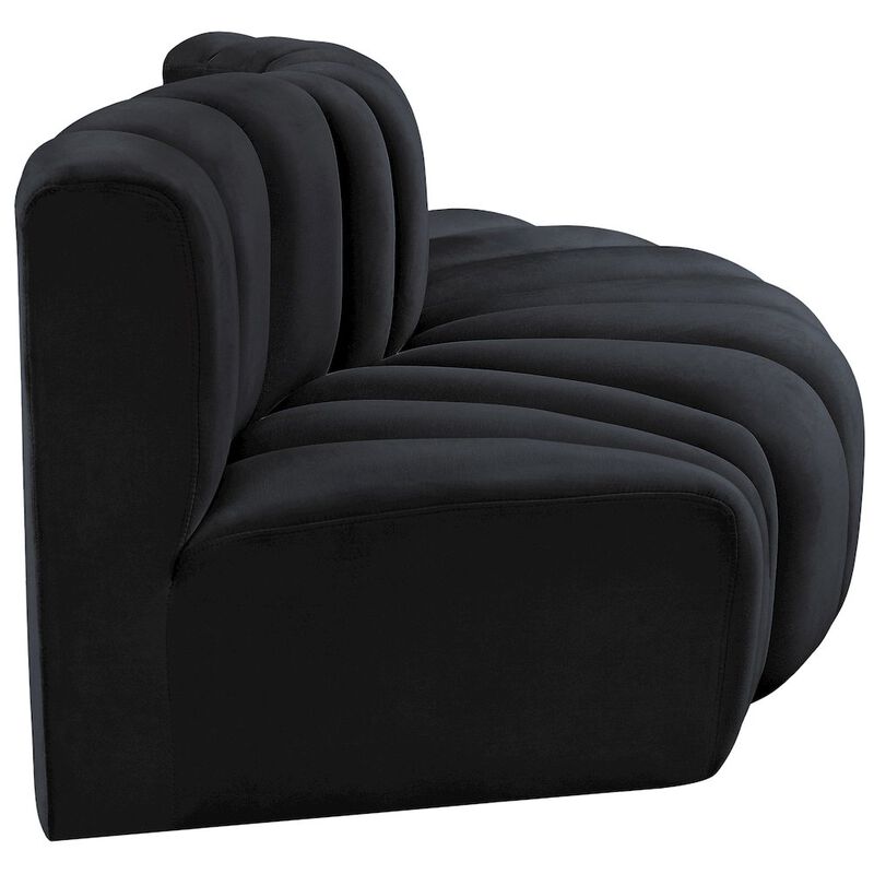 Meridian Furniture Arc Black Velvet Modular Sofa