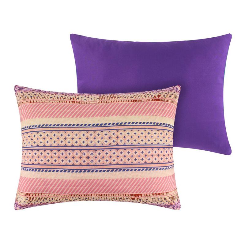 Greenland Home Aurora Reversible Pillow Sham - Standard 20x26", Pink