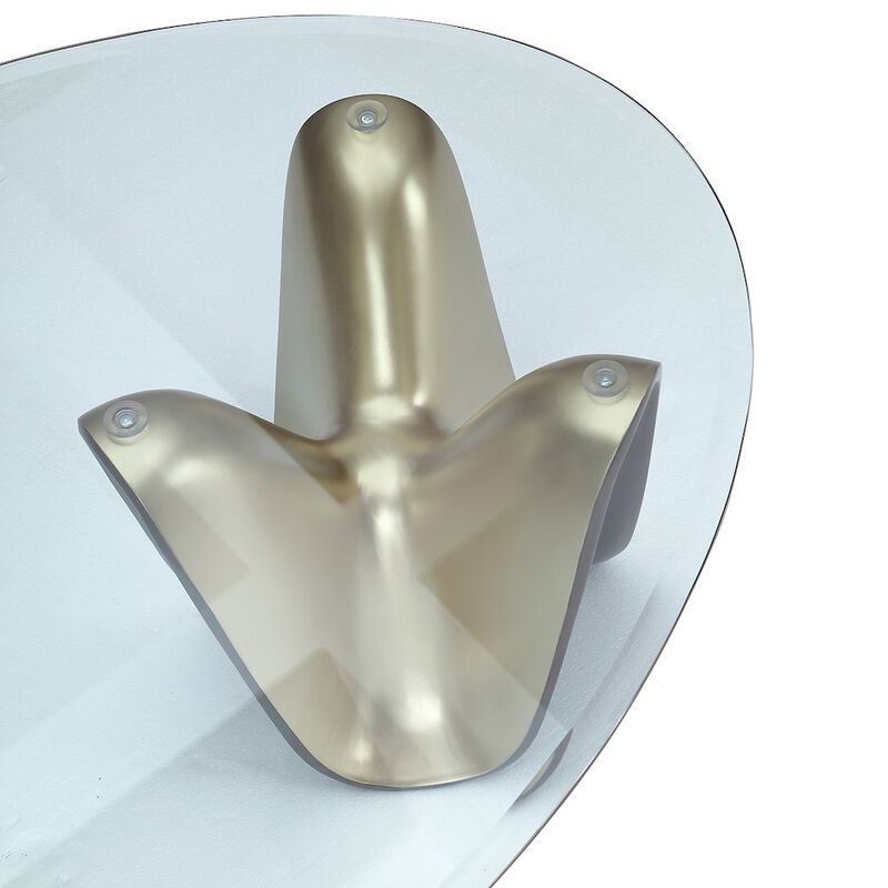 Michael Amini Houston Cocktail Table - Brushed Gold