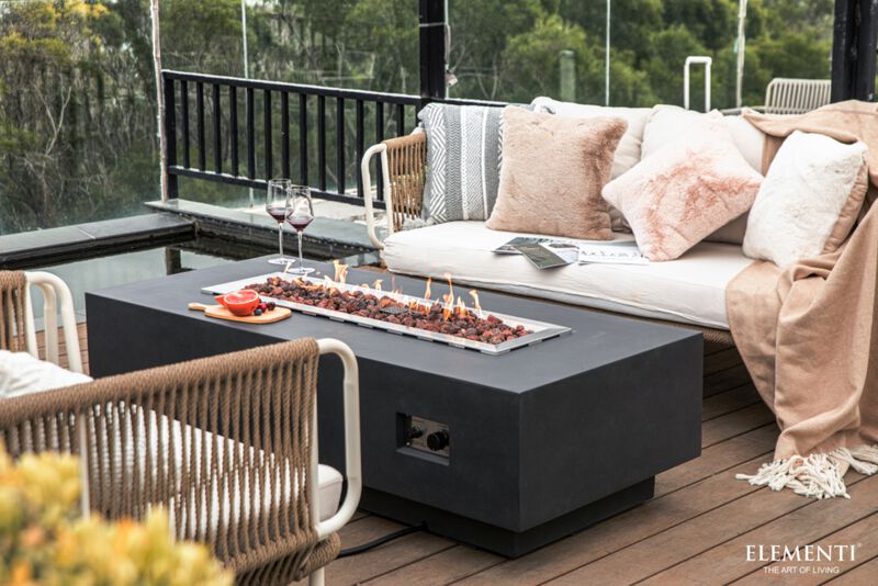 Elementi Granville Concrete Outdoor Patio Fire Pit Table image number 1