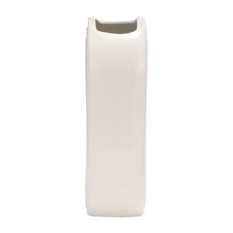 Cer, 11" Oval Ridged Vase image number 3