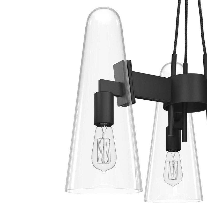 Modway Beacon 3-Light Pendant Light in Clear Black, 20.5 x 20.5 x 73 image number 4