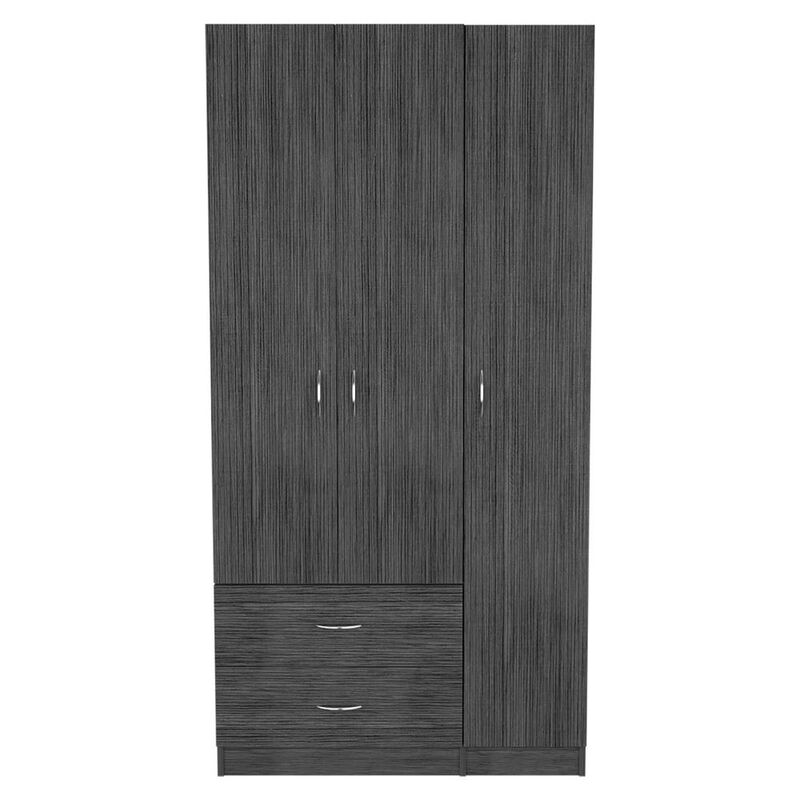DEPOT E-SHOP Bosko 3 Doors Armoire Smoky Oak/White, For Bedroom