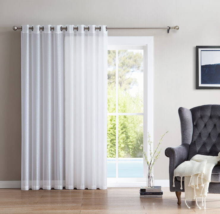 THD One Panel Extra Wide Sheer Voile Patio Door Grommet Curtain Panel for Sliding Doors - 100" inches wide