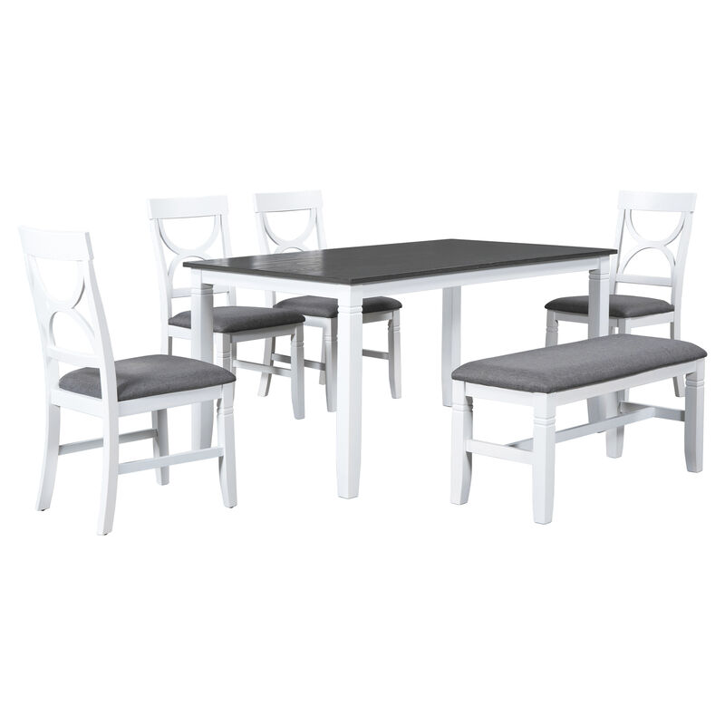 Streamdale 6-Piece Dining Table Set with Upholstered Seating image number 8