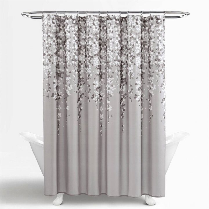 Elegant Floral Vine Print Shower Curtain – Nature-Inspired, Quick-Dry & Easy to Maintain