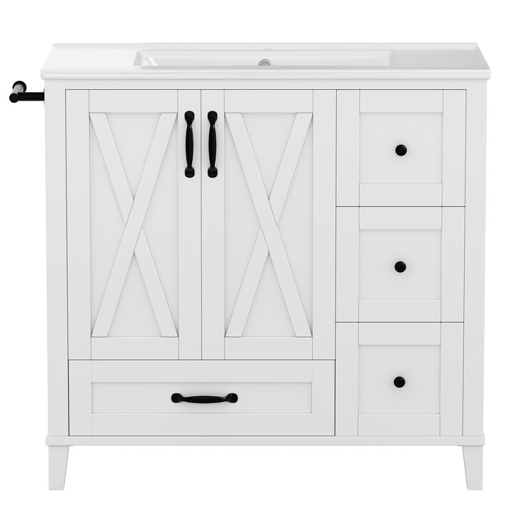 Zibpop 36 Inch Bathroom Vanity with Sink