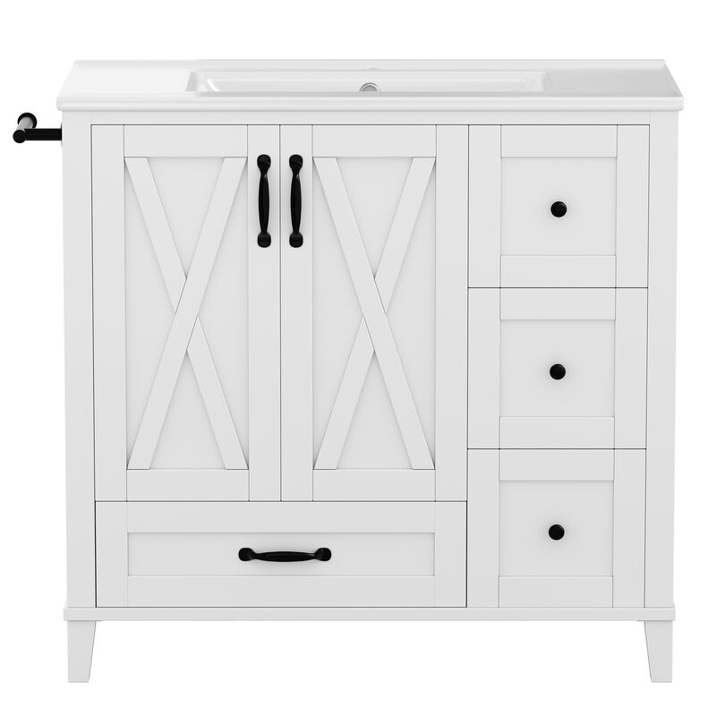 Zibpop 36 Inch Bathroom Vanity with Sink image number 0
