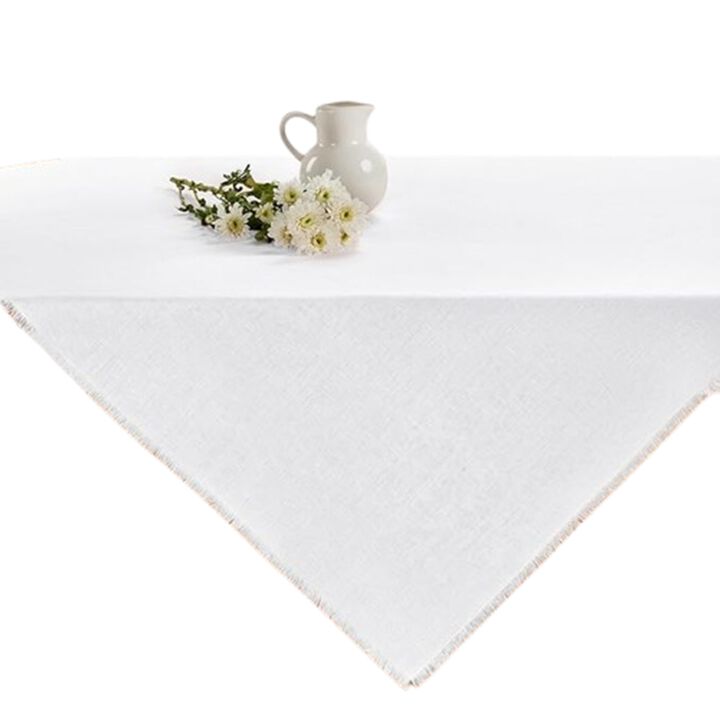 Linen Table Throw - Fringe
