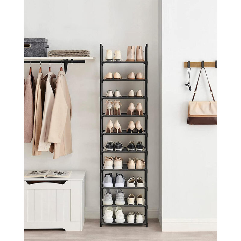 10-Tier Adjustable Shoe Rack for Efficient Storage and Organization