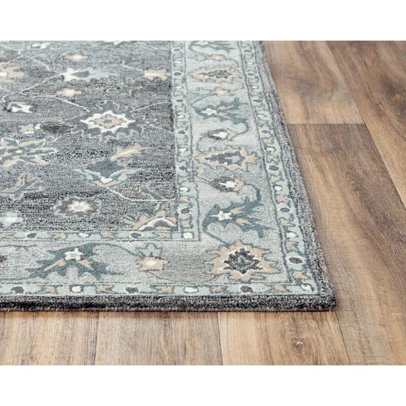 Hand Tufted Cut Pile Wool/ Polyester Rug, 5' x 7'6"