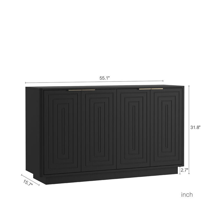 Lerdax Modern Sideboard Buffet Cabinet image number 7