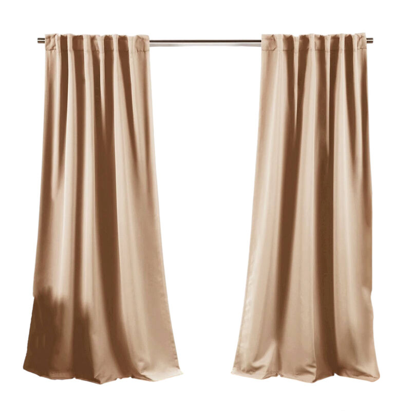 Set of 2 Thermal Blackout Curtains – Light Filtering & Room Darkening Window Panels