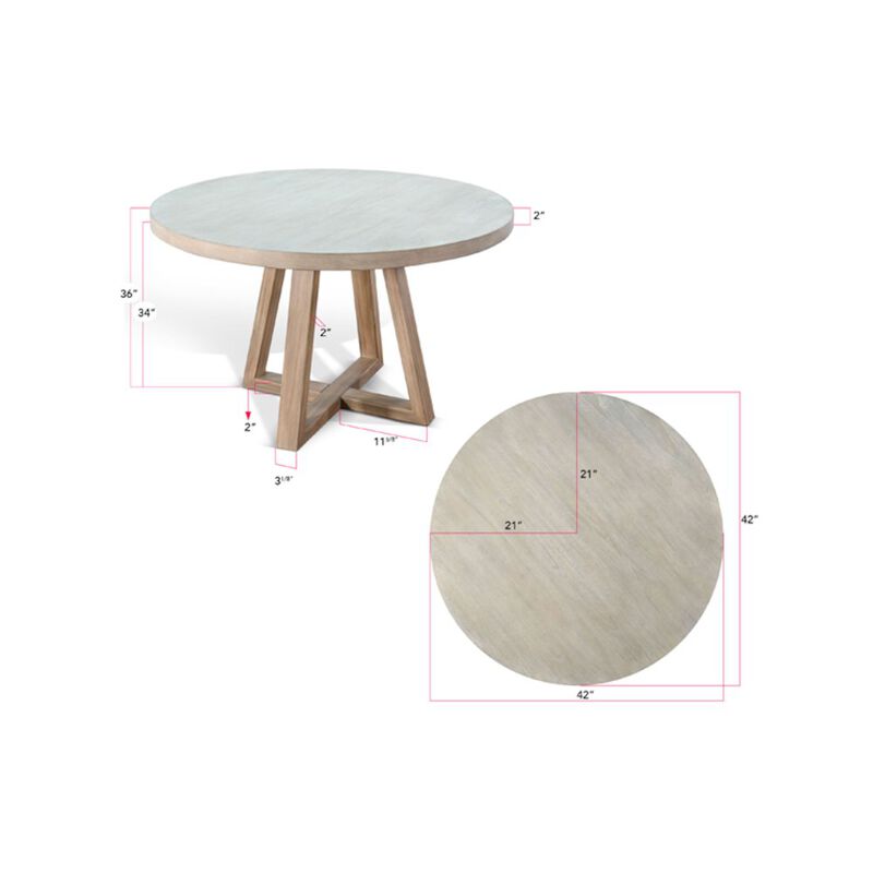 Sunny Designs Rowan 48" Round Dining Table image number 1