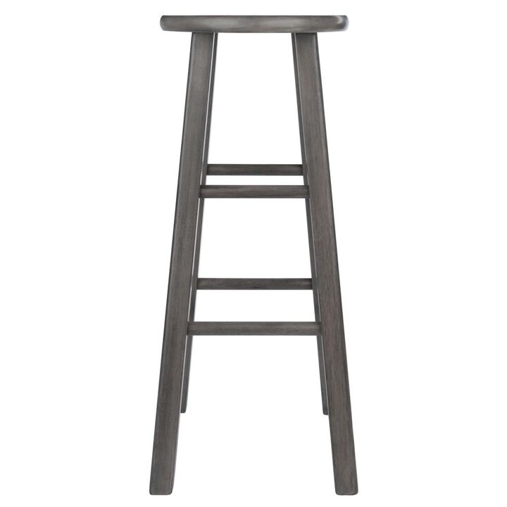 Ivy Bar Stool, 29", Rustic Gray Finish