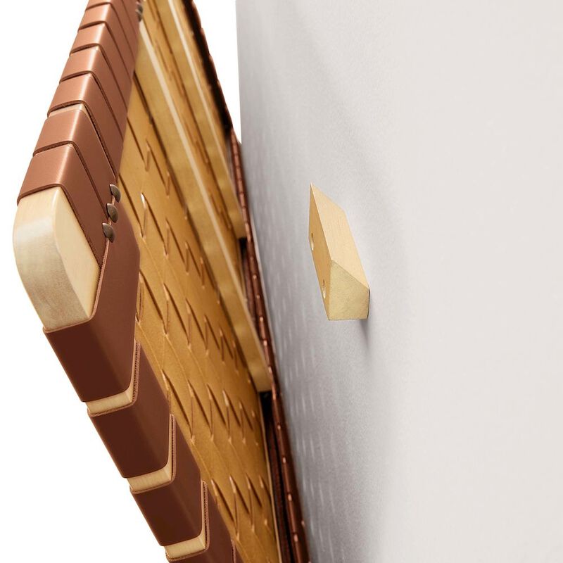 Sparta Weave Wall-Mount Vegan Leather Twin Headboard image number 4