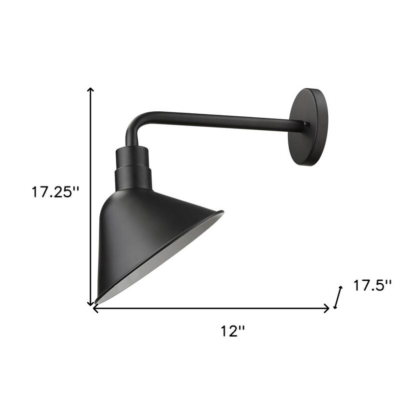 Hivvago Fuller 1-Light Matte Black Wall Light