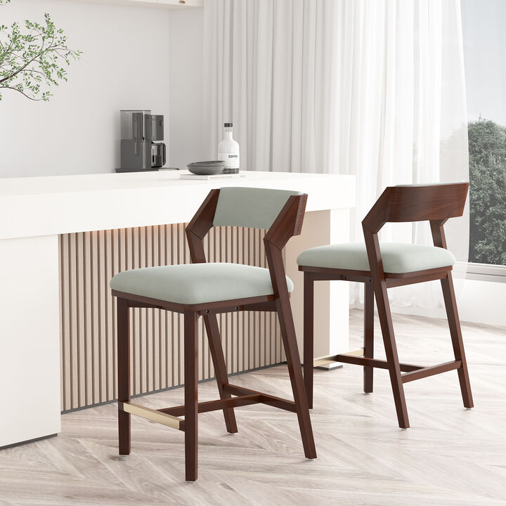 Patricia White Counter Stools (Set of 2)