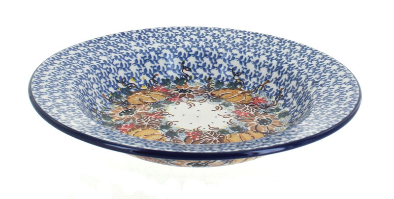 Blue Rose Polish Pottery Sapphire Fields Soup Plate