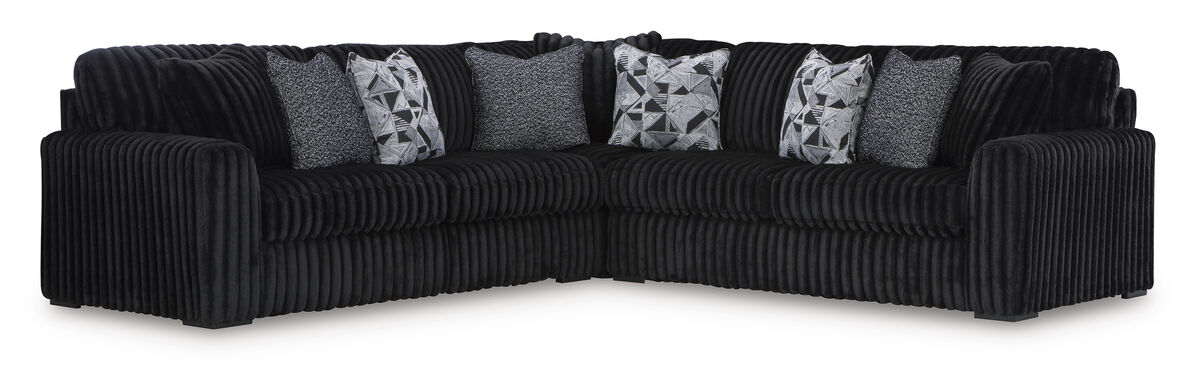 Midnight-Madness Onyx 3-Piece Sectional