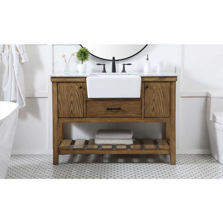 Elegant Kitchen and Bath 48 inch Single bathroom vanity in driftwood