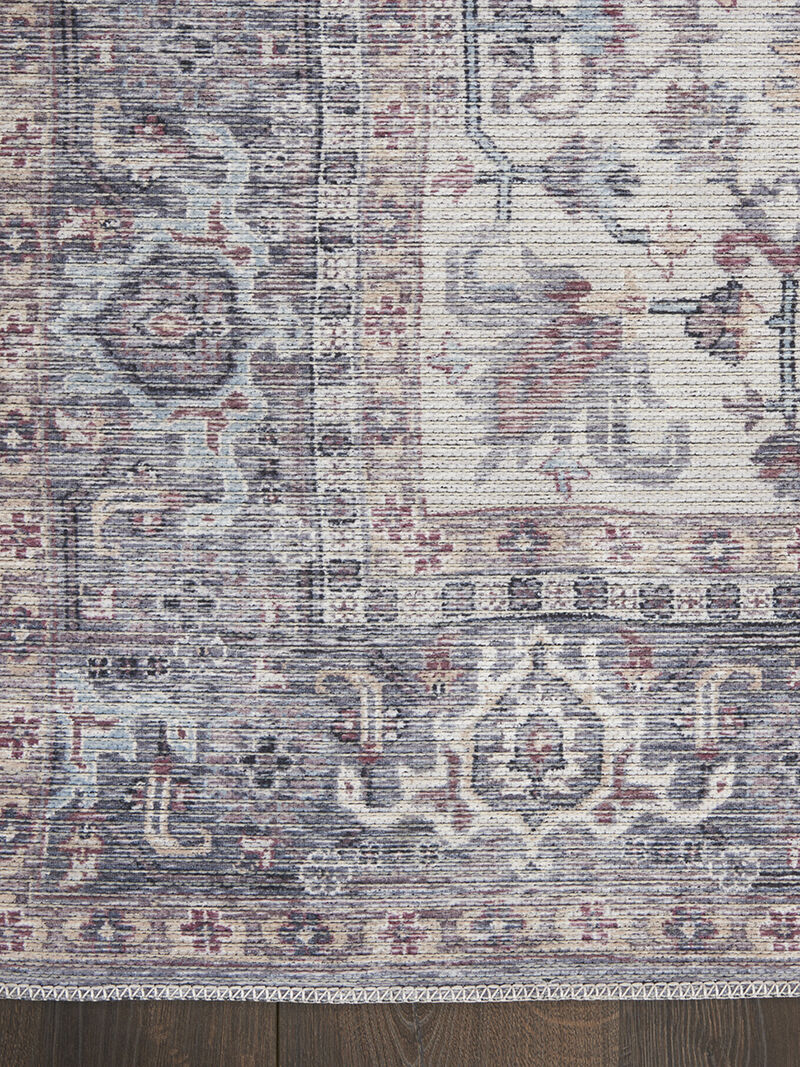 Machine Washable Series 1 SR104 Gray 2'2" x 10' Rug image number 2