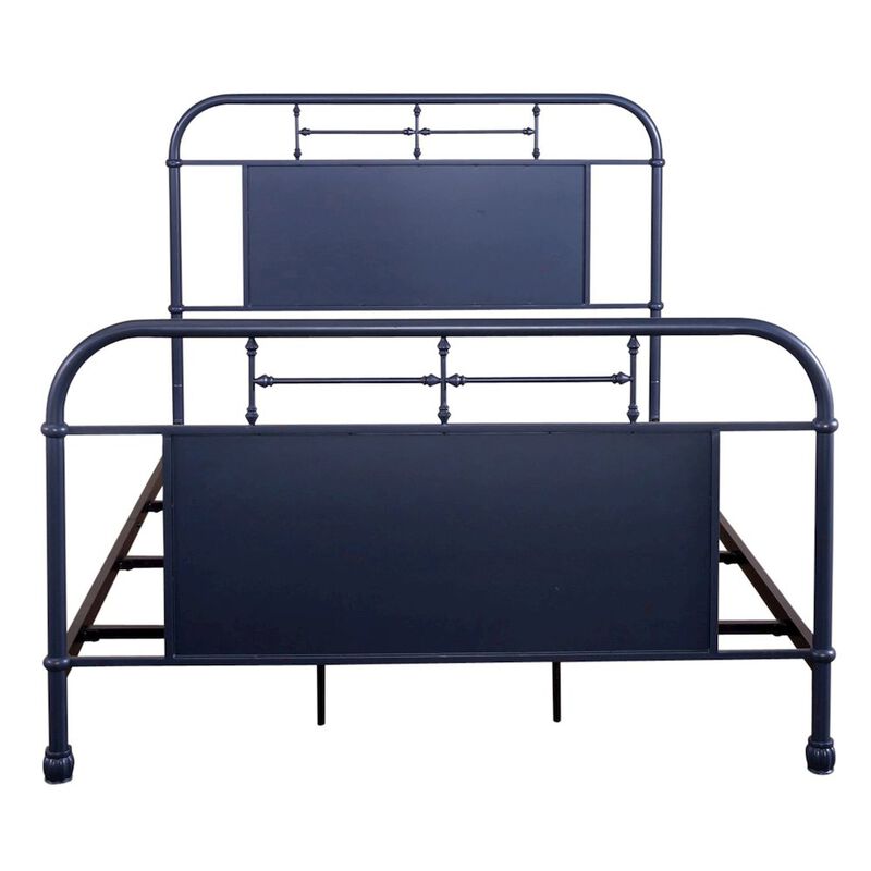 Liberty Furniture Vintage Series Queen Metal Bed- Navy in Distressed Metal image number 1