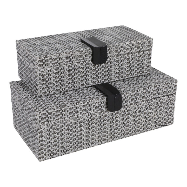 S/2 Snakeskin Boxes W/Hardware
