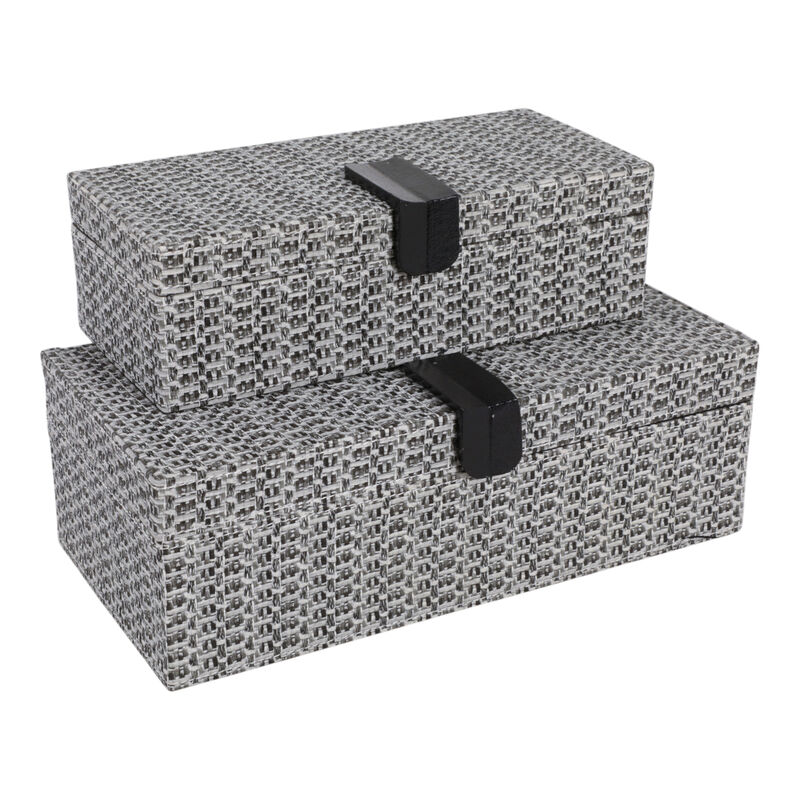 S/2 Snakeskin Boxes W/Hardware image number 0