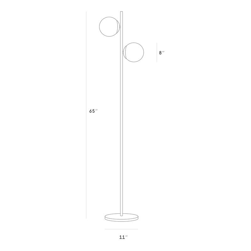 Sphere LED Floor Lamp - Black