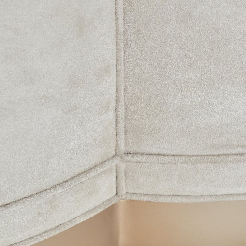 Michael Amini Malibu Crest Cocktail Ottoman - Chardonnay